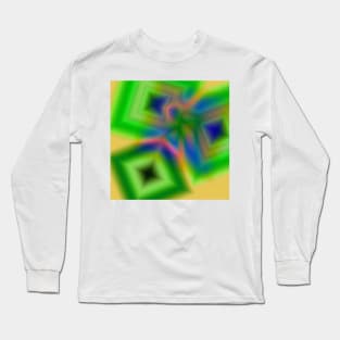 green blue orange abstract texture Long Sleeve T-Shirt